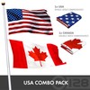 G128 Combo Pack: USA American Flag 3x5 Ft Embroidered Stars
