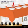 Amcrate Rectangular Plastic Orange Reusable Tablecloth Cover - Ideal for
