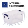 BANKERS BOX Storage Box 1L (6 Pack) - BPA-Free, Stackable