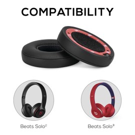 Brainwavz Ear Pads for Beats Solo 2 & 3 Headphones Wireless, Replacement Memory Foam Earpads, Easy t