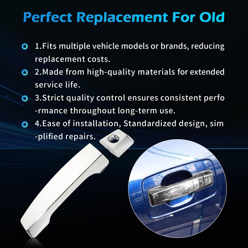 Front Left Exterior Door Handle with Keyhole for Armada 2007-2010,
