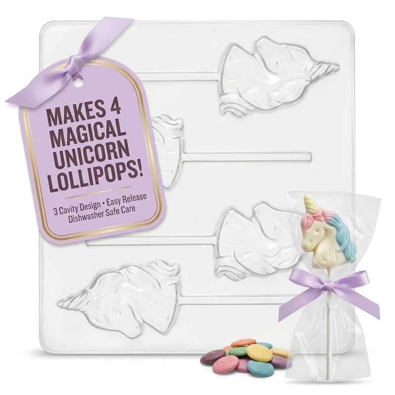 Candy Molds N More Unicorn Head Lollipop Chocolate Candy Mold