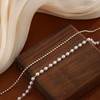 Yatumery Anklets for Women,14K Silver Plated Pearl Anklets Beads Link