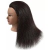 RONGXIHAIR Maniqui Cabeza Cabello Natural Negro 55 Cm Rongxihair