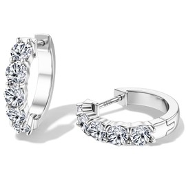 Dochais Hoop Earrings Gold for Women, 14K Gold-Plated Huggie Earrings with Cubic Zirconia, Hypoallergenic Large Hoop Earrings, 925 Sterling Silver Stud Pin, Trendy Jewellery Gift for Girls and Men,