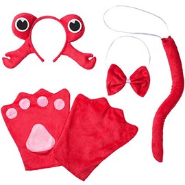 dressforfun 302053 – Costume Set Crab for Adults, Headband with Eyes and Crab Scissors, Gloves, Bow Tie and Tail