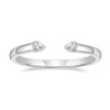 Titaniumcentral Women's Narrow Open Adjustable Ring Cubic Zirconia Petite Simple