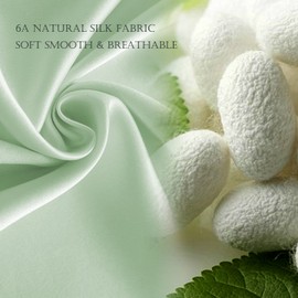 HandSun 100% Mulberry Silk Pillowcase for Hair and Skin with Gift Package Both Side 19 Momme Silk Pillowcase, 1pc (Standard(20"x26")-New,Mint Green)