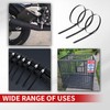 Metal Zip Ties black 100pcs 11.8 inch 304Stainless steel Epoxy