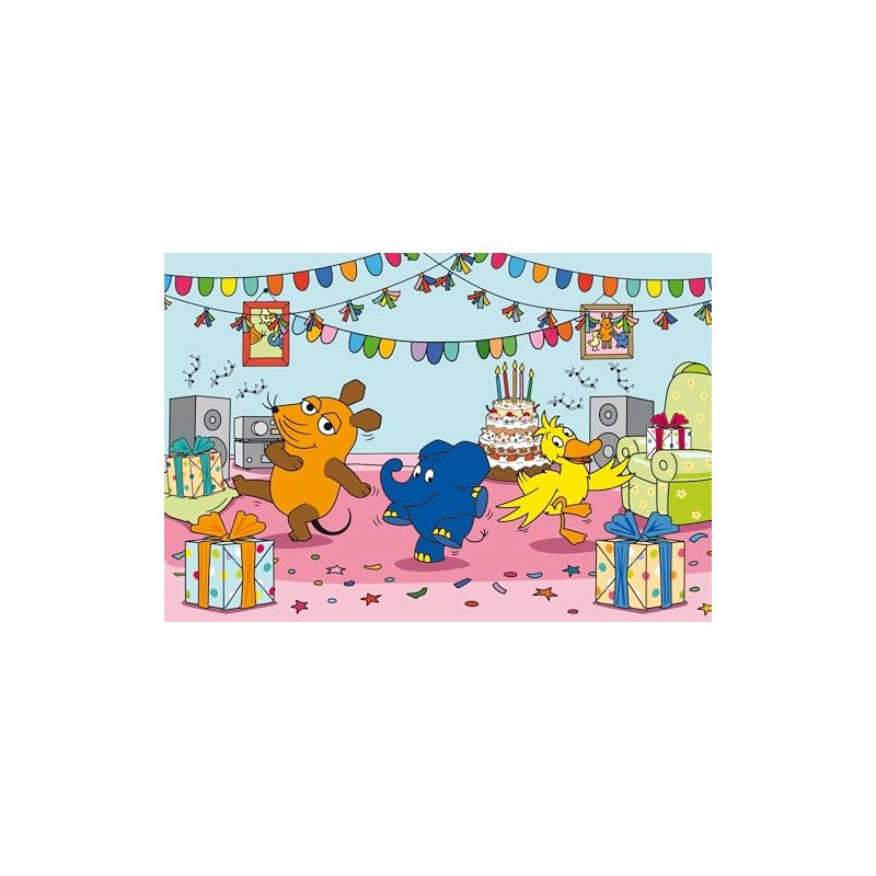 Schmidt Spiele 56537 The Mouse, Elefantastic, Party, 100 Pieces, Children's
