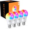 Homefy Smart Light Bulbs 4 Pack, A19 Multicolor LED, 16