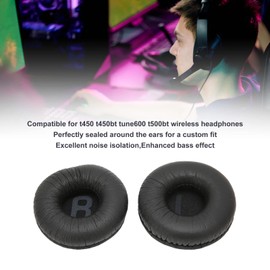Replacement Headphones Ear Pads for JBL t450 t450bt tune600 t500bt, Leather Sponge Noise Isolation Headset Ear Cushions Earpads, Ear Cups Repair Parts (Black)