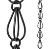 Monarch Rain Chains Aluminum Teardrop Black Rain Chains for Gutters