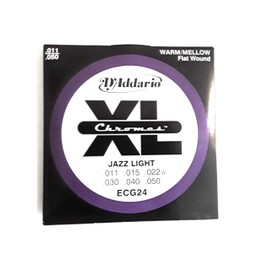 D'Addario Chromes Flatwound Electric Guitar Strings ECG24 11-50 2 Pack
