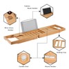 Utoplike Bamboo Bathtub Caddy Tray Bath Tray for Tub, Adjustable