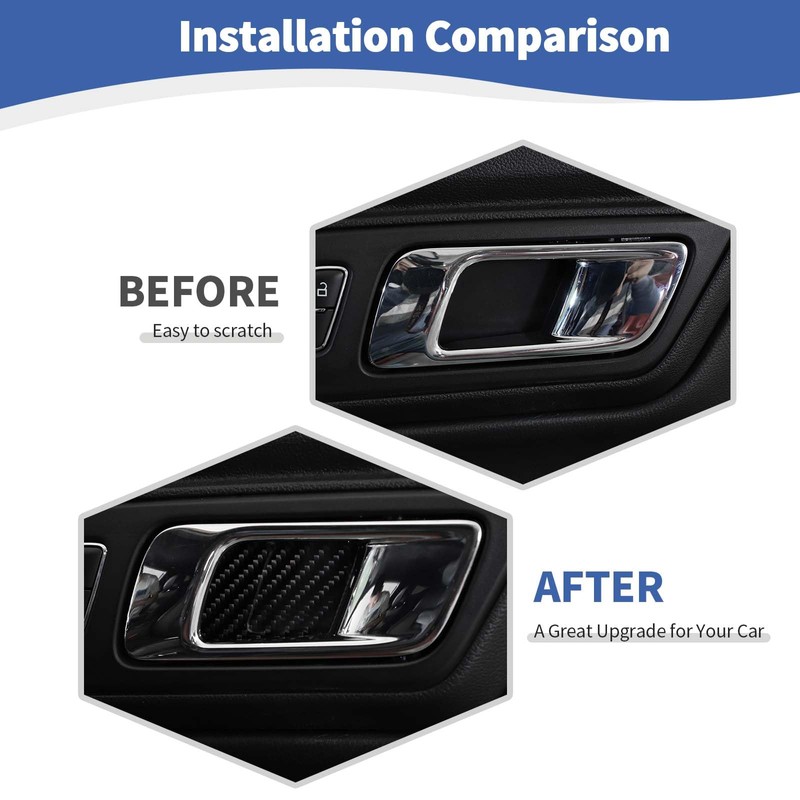 RT-TCZ for Mustang Carbon Fiber Inner Door Handle Bowl Trim