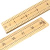uxcell Straight Ruler 1m 40 Inch Metric/Imperial Egde Scale Bamboo