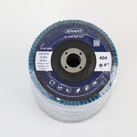 JOVANT Angle Grinder Flap Discs Set, 5/8 Inch Shank, 4 1/2 Inch High Density Abrasives, Type 29 Flap Discs for Grinding/Finishing/Grinding, 40 Grit (Pack of 10)