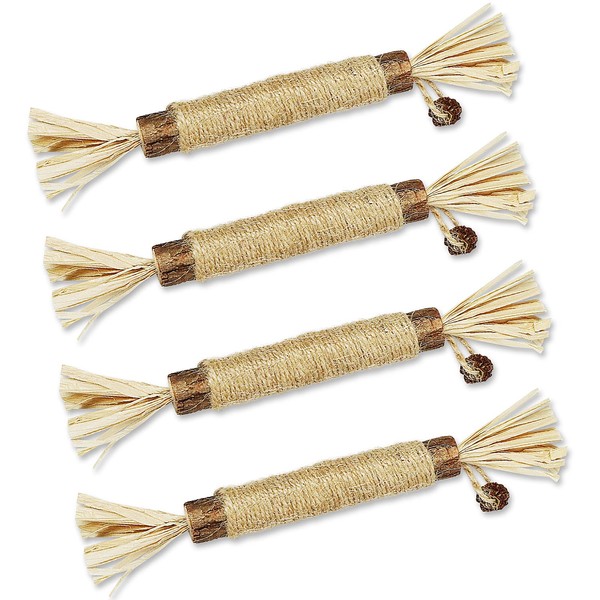 Catnip Toys 4 Pack Silvervine Chew Stick for Indoor Cats,