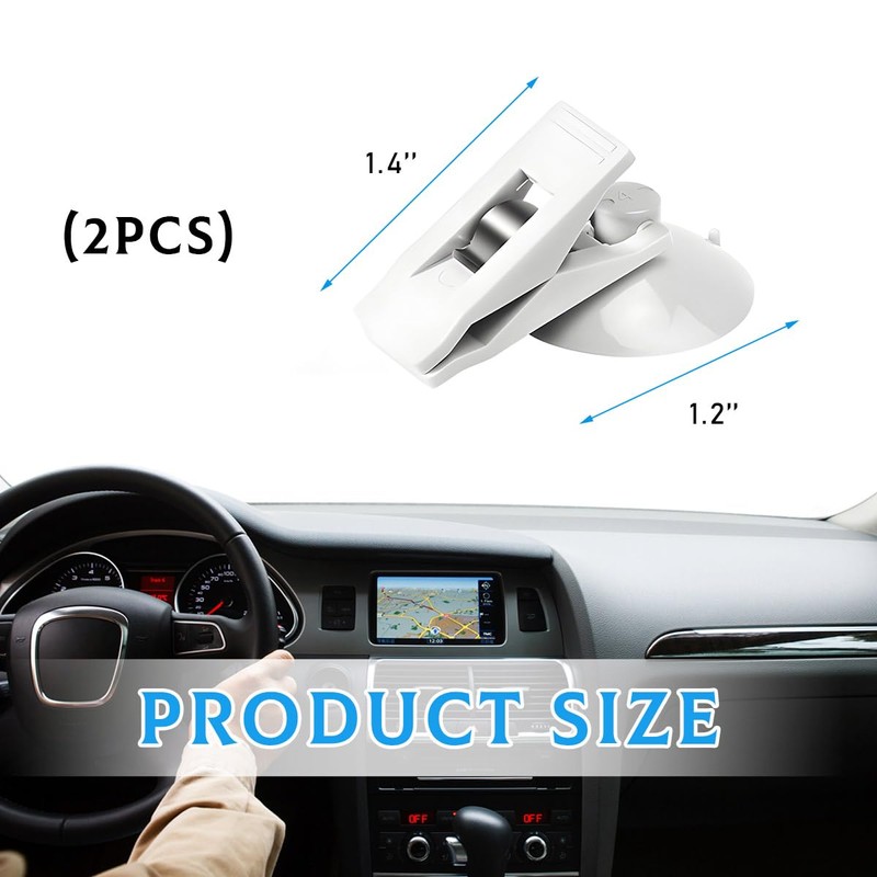 Wevdn 2 PCS Suction Cup Card Bill Clip, Sun Shade