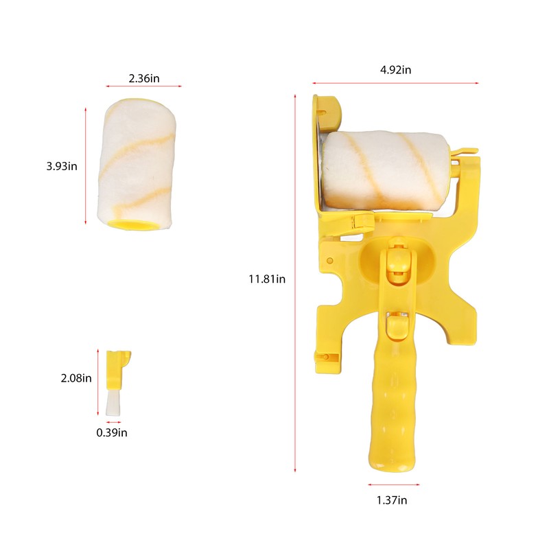 Edger Roller Brush Long Handle Multifunctional Handheld Paint Roller Brush