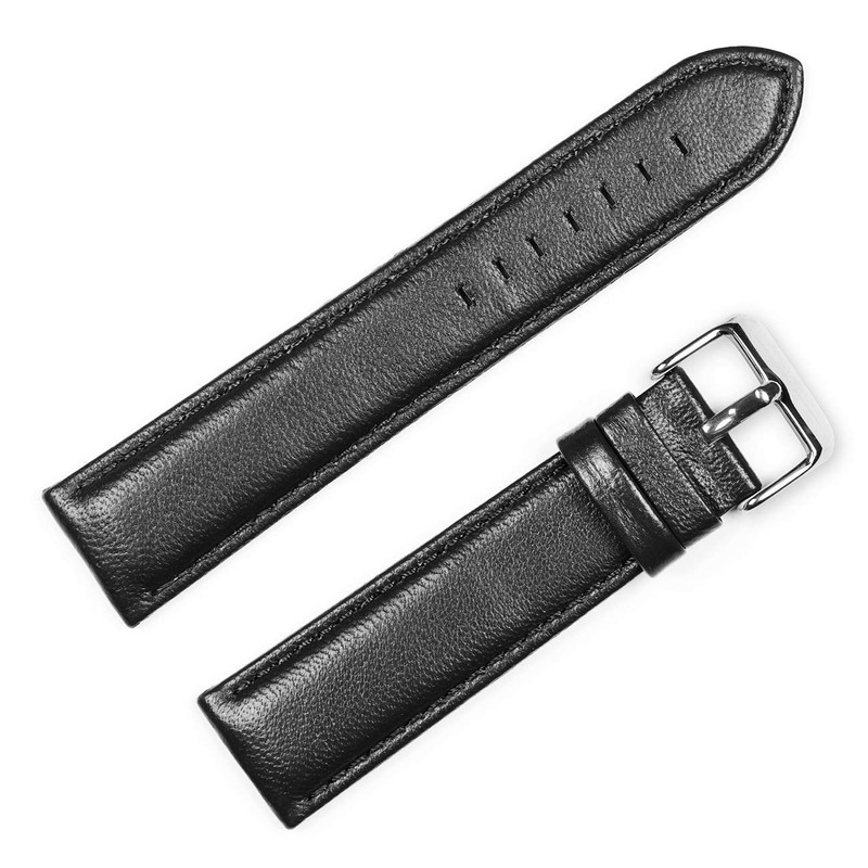 Glove Leather Watch Band - Black 20mm