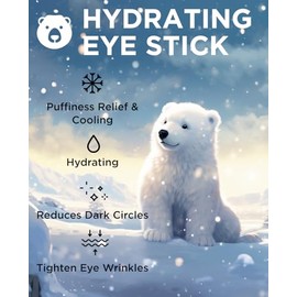 THESAEM Iceland Hydrating Eye Stick 0.24oz Paquete de 3 - Bálsamo refrescante para ojos con colágeno y péptidos - Bálsamo refrescante para ojos con oj
