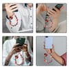 Christmas Phone Wristlet Lanyard Strap Keychain Bracelet Beaded Mobile Phone