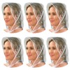 GSHLLO 6 Pcs Clear Plastic Rain Hats Womens Rain Bonnets