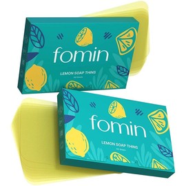 Fomin Antibacterial Soap Sheets for Hand Washing - Lemon - Plastic-Free, Travel Size, Moisturizing Camping Mini Soap - Pack Size: 200 Sheets (2 Pack)