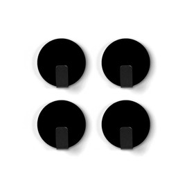 Trendform® Anti-Slip Solid Magnetic Hooks - Black (1 set of 4 )