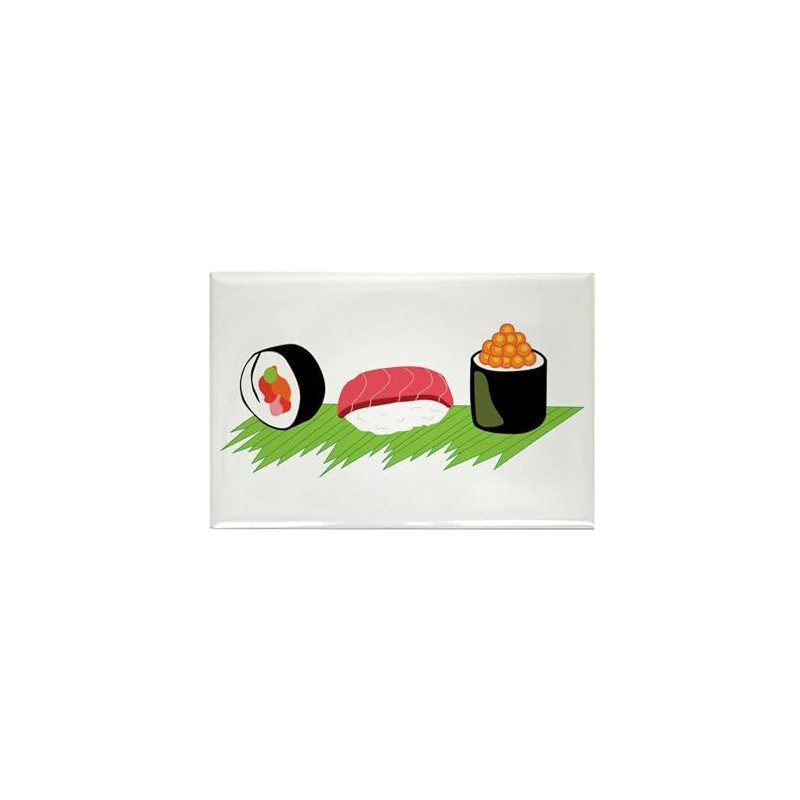 CafePress Maki Nigiri Ikura Sushi Magnets Rectangle Magnet, 2"x3" Refrigerator