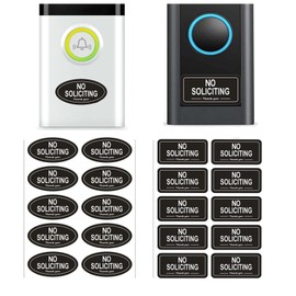 HMDZMR No Soliciting Sign for Home 20Pcs Small No Soliciting Stickers Premium No Soliciting Signs for Home Office Ring Doorbell 1.2x0.6 inches