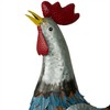 Alpine Corporation 23" Tall Outdoor Metal Silver Tail Rooster Statue