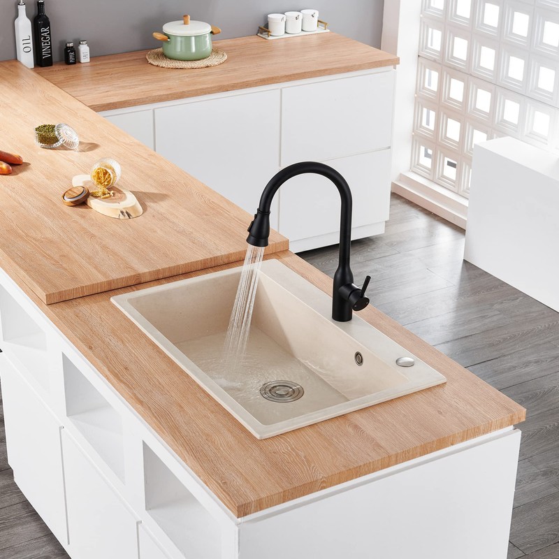TIORIY Pull Down Kitchen Faucet Head Replacement, 3 Functions Kitchen