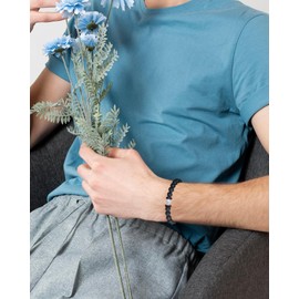 TOLOWOBK Sobriety Gifts for Men Women Sober Gifts Moonstone Sobriety Bracelet for Men Women with Wallet Card Easter Fathers Day Birthday Gifts for Men Dad Husband Proud of You AA Recovery Gifts