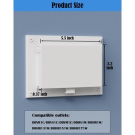 Type 3r Enclosure Cover, DBHW-1 Outdoor Outlet Cover for Wet Locations (Horizontal), Electrical Box Replacement Cover for DBHS1W/DBHR1W/DBHM1W/DBHR141W in Box Electrical Outlet Box - White(1-Pack)