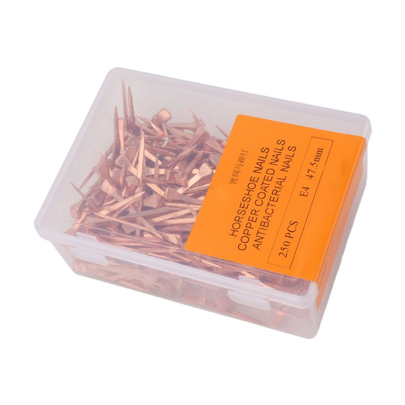 250Pcs Horseshoe Nails Copper Plated Rustproof Equestrian Riding Equipment Pet