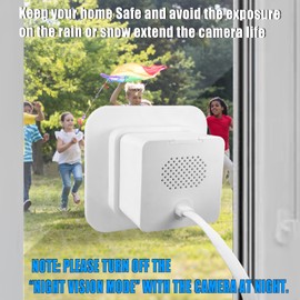 2 Pack Window Mount fits for Wyze Cam OG Camera,Self Adhesive Camera Holder Attach to Single Pane Glass Wall , Monitoring Outdoor Through The Insides Window of House, Car,Office and Workshop,White