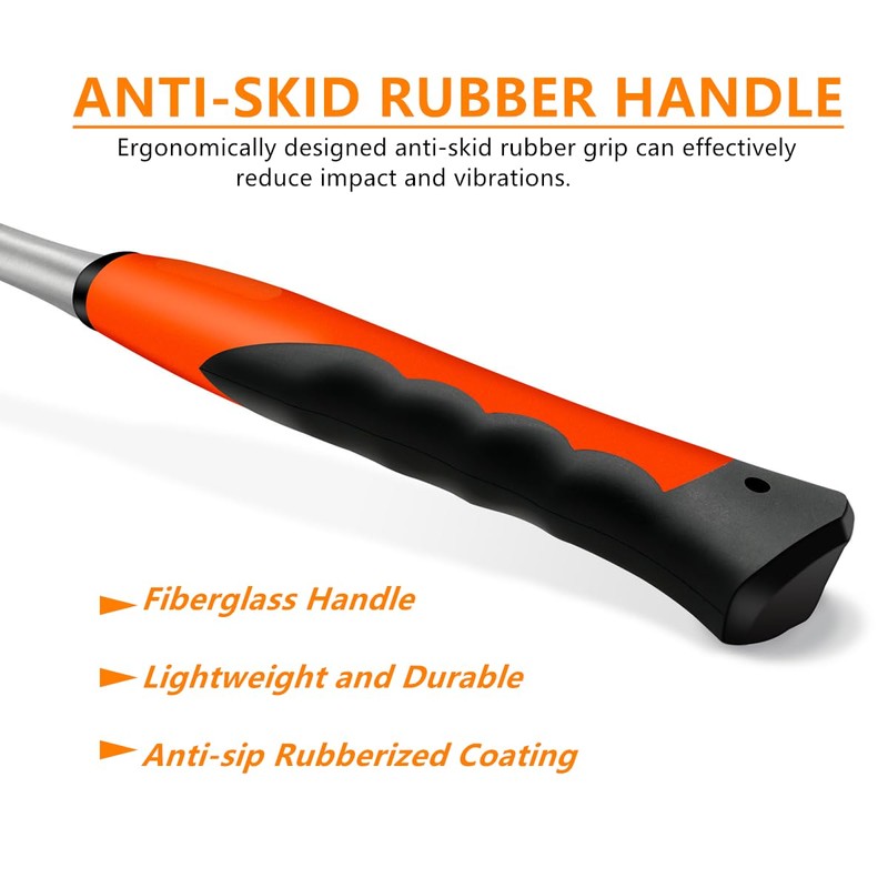 Welding/Chipping Hammer,28 oz Slag Removal Tool with Forged Steel Construction