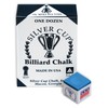 Silver Cup Billiard Pool Cue Chalk - ONE Dozen -