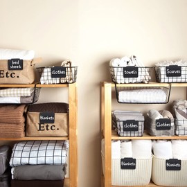 Plastic Clip on Removable Label with White Chalk Markers For Kitchen Pantry Basket Box, Hanging Bin for Storage Fabric (18 Pieces)