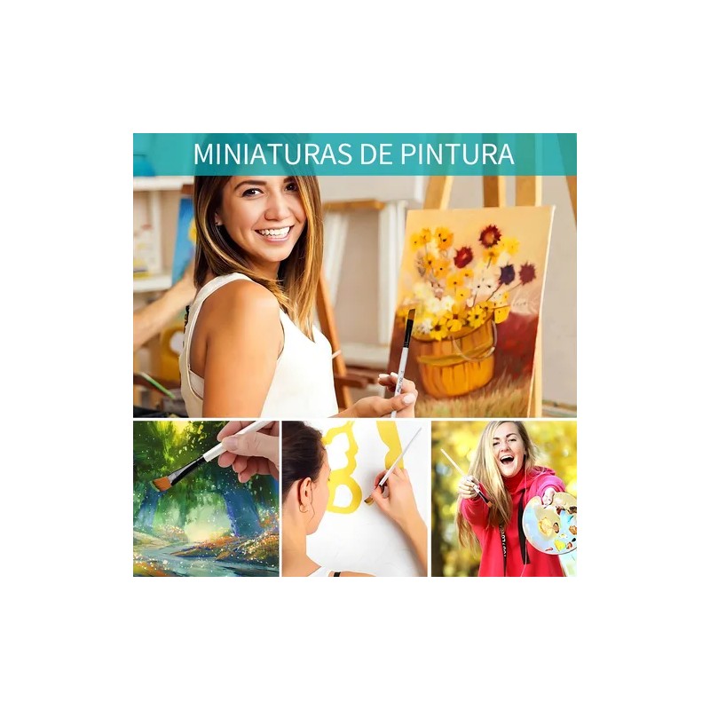 Juego De 24 Pinceles Zhu Ting Para Acuarelas Hechos De