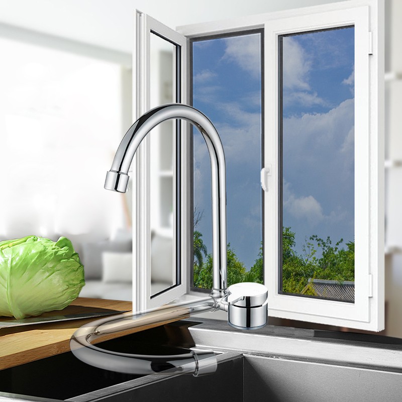Foldable Faucet for Motorhome 360°Rotation Kitchen Faucet Sink High Arch