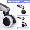 LIHAO 5X Ruedas Silla Oficina Freno Rueda Silla Giratoria 11mm/50mm