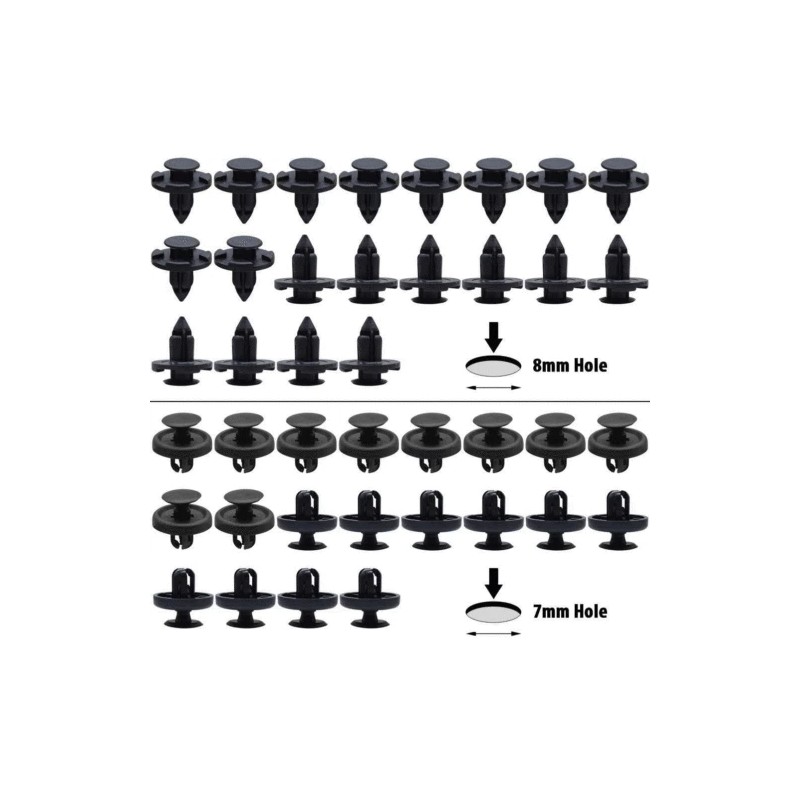 US 100 Car Body Plastic Trim Retainer Fastener Clips Push