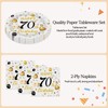 HFBOBP 50PCS Plates and Napkins Set (70th, 7Inch)