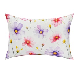 VeraBliss Silk Pillowcase for Hair and Skin -Only 100% Pure Mulberry Silk Pillow Case 1 Pack -Non Satin -Floral Patterned Skin Soft Cooling Covers in Gift Box - Standard Size 50 x 75cm (Sunny Days)