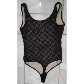 SHAPELLX Lace Bodysuit for Women Tummy Control V Neck Medium