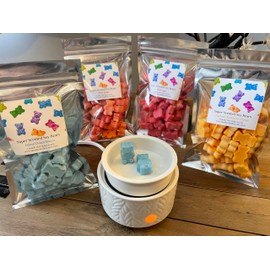 Gummy Bear Wax Melts - 4 Oz Bags - Pet Friendly - Strong Scent- Long Lasting - Eco-Friendly - Hand-Poured - Large Gummy Melts - Wax Tarts - Soy (Farmhouse Weekends)